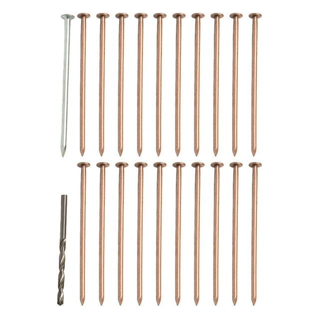 15/20/25Pcs 4Inch Copper Nails for Killing Trees Stump Root Tree Killer Nails Stump Roots Removal Long Nail Spikes Hardware Tree 20Pcs