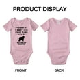 thumbnail image 3 of Sorry I Can't I Have Plans With My Old English SheepLove Pet Dog Love Pet Dog Funny Baby Romper (Pink, 12-18 Months), 3 of 5