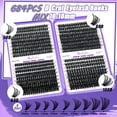 thumbnail image 3 of Kit de extensiones de pestañas DNSGOOR DIY Fluffy Lash, 804 unidades, rizo en D, 3 of 9