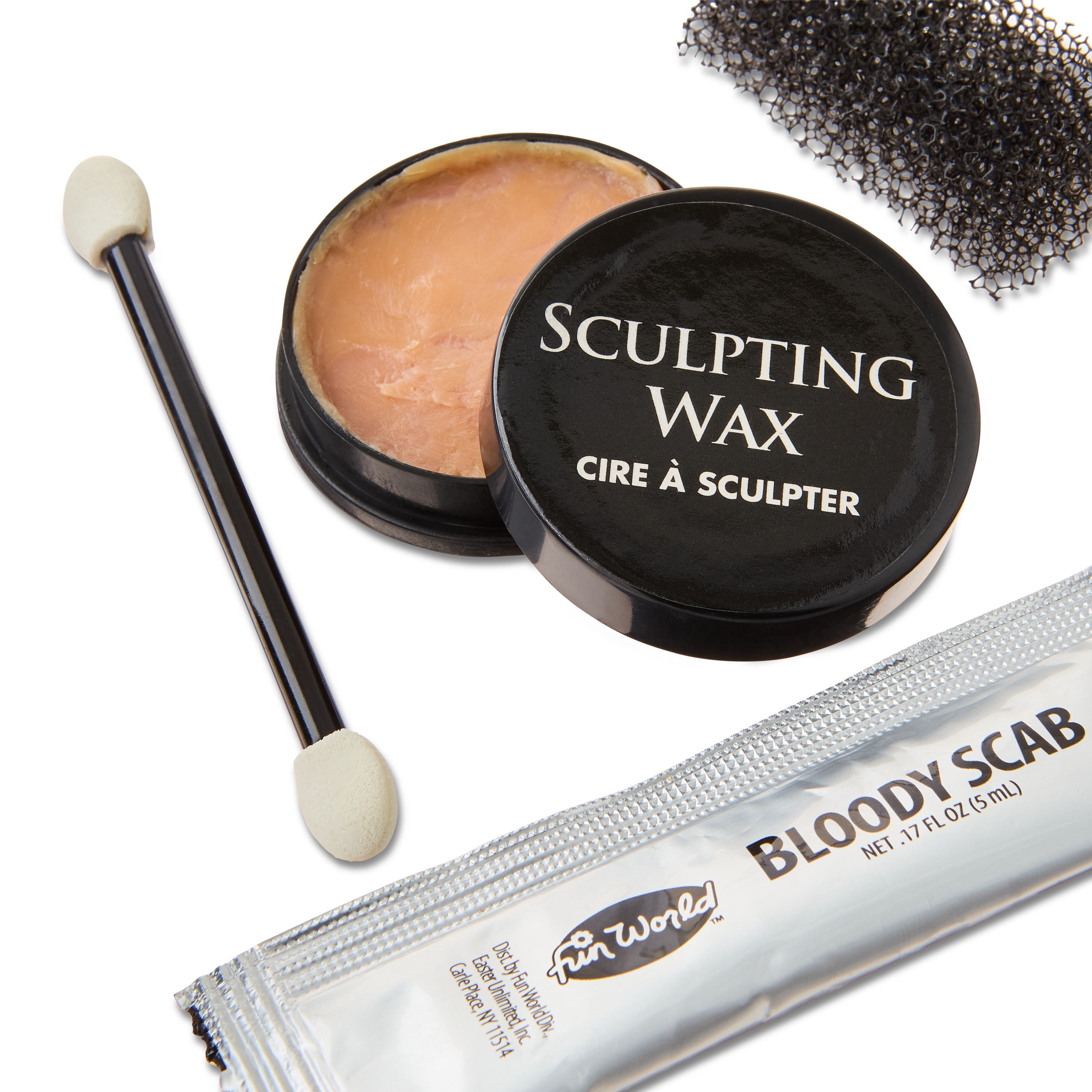 Injury FX Makeup Kit, includes Sculpting Wax and Fake Blood, Halloween Make-Up for Adults, by Fun World