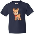thumbnail image 3 of Inktastic Cute Christmas Reindeer with Christmas Lights Youth T-Shirt, 3 of 5