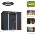 thumbnail image 5 of Catrimown All Weather Shed Metal, 70.24"x 72.44"x 47.24", Gray, 5 of 7