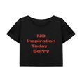 thumbnail image 1 of Camiseta corta suelta para mujer, camiseta recortada de verano para oficina, uso diario, Camping, compras XL, 1 of 7