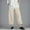 Beige, variant on TRUBKH Linen Pants for Women Palazzo Pants Elastic Waist Straight Leg Flowy Pants Resort Wear for Women Beach Pants for Women Tall Sweatpants for Women Barrel Palazzo Pants Flowy Gauze Army Green L