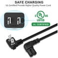 thumbnail image 3 of TV Power Cord 12Ft for Samsung LG Sony Insignia TCL Roku Sharp Toshiba 2 Prong 7A 125V Ac Power Cord (IEC320 C7 to Nema, 3 of 4
