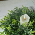 thumbnail image 4 of geerera Branch Frost Needle Wreath, 14 Inch Candlestick Ring, Festive Candle Garland, for Holiday Dining, Table Decor, Home Christmas Accents, 4 of 6