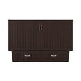 thumbnail image 2 of AFI Marina Queen Solid Wood Murphy Bed Chest with Drawer & Charger, Espresso, 2 of 8
