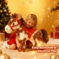 thumbnail image 4 of Yippzo Spotted Electric Plushie Horse, Spotted Animated Horse, Interactive Dancing Pony with Red Saddle Green Jingle, Realistic Stuffed Animals, 4 of 6