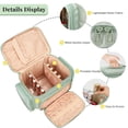 thumbnail image 2 of Bolsa organizadora de bolsas de maquillaje Bagmoly, tamaño grande, de nailon verde, de viaje, 2 of 8