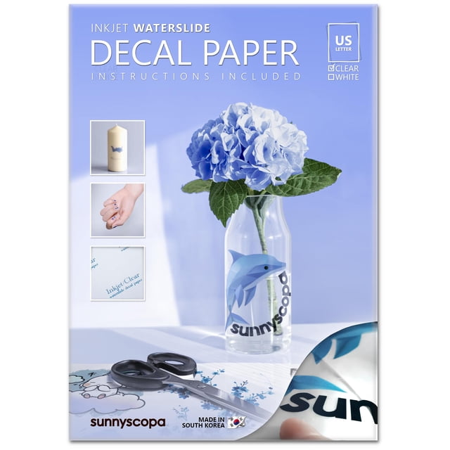 Calcomanía Waterslide Paper Sunnyscopa para impresora de inyección de tinta A4