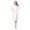 1-White, variant on Ersazi Thick Flannel Color Lapel Home Clothes Long Sleeved Hooded Robe Coat Women's Pajamas Navy M