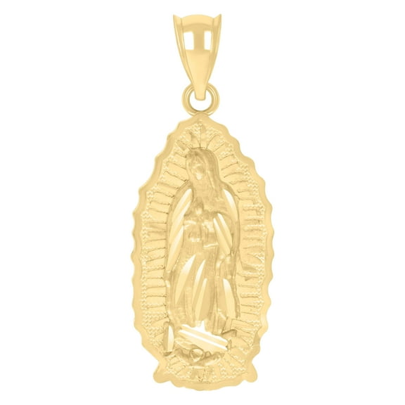 10kt Real Yellow Gold Womens Guadalupe Religious Charm Pendant