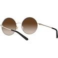 thumbnail image 6 of Ralph Lauren Womens Rl7072 Round Sunglasses Shiny Sanded Pale Gold/Brown Gradient 55 Millimeters, 6 of 7