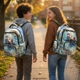 thumbnail image 3 of Psesaysky Sea Otter Multi Pocket School Bookbag with Lightweight Padded Shoulder School Backpack, Multi-Pockets 17 Inch Casual Book Bag for Travel Hiking, 3 of 9