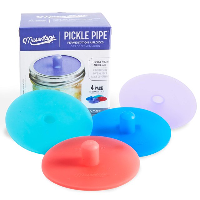 Kit de fermentación Masontops Pickle Pipes para tarros de boca ancha