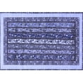 thumbnail image 1 of Ahgly Company Machine Washable Indoor Rectangle Abstract Blue Modern Area Rugs, 8' x 10', 1 of 4