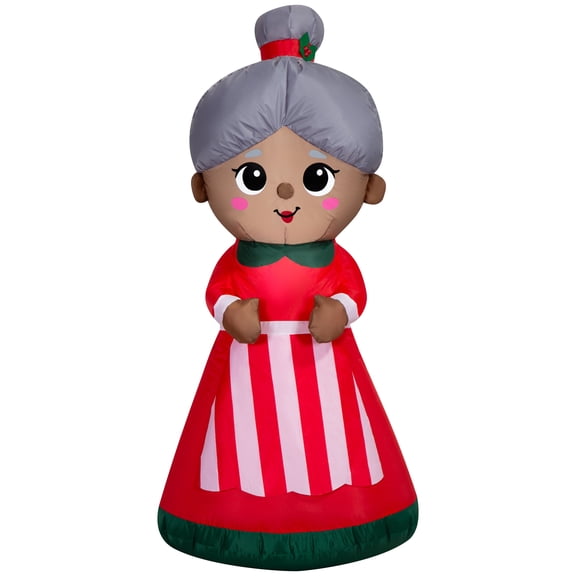 Multicolor Mrs. Claus Christmas Airblown Yard Inflatable, 4', by Holiday Time