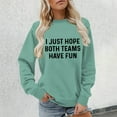 thumbnail image 2 of lnmuld Women's Solid Color Hoodless Pullover Sweater Long Sleeve Crewneck Casual Loungewear Everyday Comfort Warm Fashion Outerwear Size:L, 2 of 5