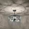 thumbnail image 3 of Dalya 24.8 in. 6-Light Indoor Chrome Finish Ceiling Fan with Light Kit and Remote, 3 of 5