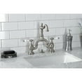thumbnail image 6 of Kingston Brass KS7978PL English Country Bridge Bathroom Faucet with Brass Pop-up, Brushed Nickel, 6 of 7