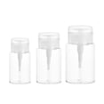 thumbnail image 3 of Push Down Empty Pump Dispenser for Nail Polish Remover Clear Bottle Plastic, 3 of 9