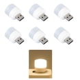 thumbnail image 1 of Miniluz nocturna portátil con USB, luces LED redondas pequeñas para dormir de bebé, lámparas de carga de energía móvil, 6 uds., 1 of 5