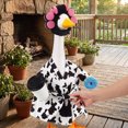thumbnail image 4 of Sruoe Porch Goose Outfits, 23 Inch Porch Goose Clothes, Goose Clothes Dress, Duck Sculpture Clothes for Lawn Statue Cement Statue Yard Patio Party Decoration, 4 of 7