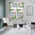 thumbnail image 6 of Summer Beach Tropical Leaves Curtain Tier and Valance Set 3 Piece, Slippers on White Plank 3-inch Rod Pocket Window Tier Curtains Valance for Kitchen Living Room, 6 of 9