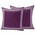 thumbnail image 2 of Pack of 2 Outdoor Pillow Covers 18x18 Inch Waterproof Dark Purple Retro Greek Key Throw Pillow Covers,Decorative Couch Pillow Shams Protectors Geometric Greece Ancient Farmhouse Cushion Pillowcases, 2 of 8