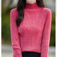 thumbnail image 5 of LOVZFMLL Women's Sweaters Acrylic Turtleneck Ribbed Pullover Solid Color Casual Basic Undershirt Relaxed Fit Tops Warm Fall Winter Clothes, 5 of 5