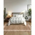 thumbnail image 6 of 5x7ft Washable Scalloped Rug,Modern Geometric Low Pile Carpet Stain Resistant Non-Slip, Faux Wool Feel Throw Rug for Living Room Bedroom Office Entryway, 6 of 9