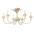 thumbnail image 2 of Lillianne 6-Light Steel Semi-flush in Antique Ivory, 2 of 7