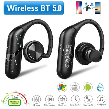 Wireless Earbuds with 5.0 Bluetooth HD Voice Technology Wireless Stereo Headset with Handsfree Noise Reduction for iPhone and (Best Tts Voice For Android)