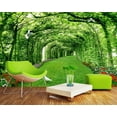 thumbnail image 2 of Papier Peint 3D Forêt Verte Pelouse SKU WAL0318, 2 of 8