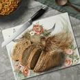 thumbnail image 6 of CounterArt Highland Cow Bloom Tempered Glass Cutting Board 10" by 8", 6 of 7