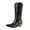 Black, variant on Women's Mid-Calf Boots Ladies Sequin Heels Western Cowboy Boots Pointed Toe Knee High Fashion Footwear 7 Gold
