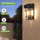 thumbnail image 4 of Luces solares para valla al aire libre, lámparas cálidas de pared alimentadas por energía Solar, impermeables IP65, para poste de jardín, decoración de Patio trasero, 4 of 4
