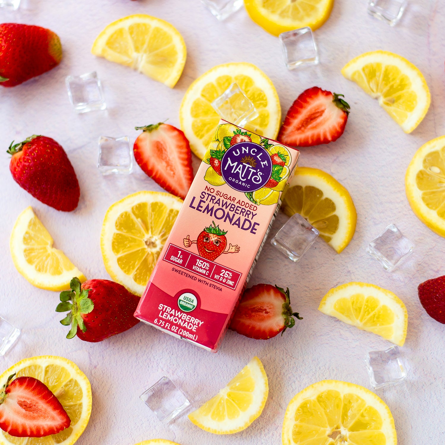 No Sugar Added Strawberry Lemonade Juice Boxes (6.75oz Pack of 32