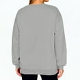 thumbnail image 4 of WULMLEO Womens Sweatshirt Long Sleeve Color Block Fleece Hoodies Fall Casual Crewneck Pullover Tunic Tops 2025 Light Gray 2XL, 4 of 6