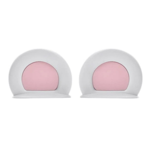 Orejas de casco de motocicleta Decoración de casco de bicicleta Orejas de oso Lindo y encantador accesorio para casco Blanco