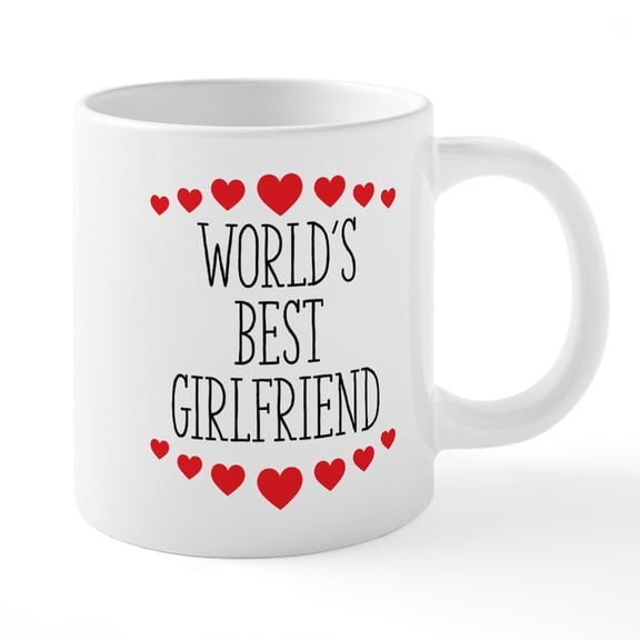CafePress - World's Best Girlfriend - 20 Oz White Ceramic Mega Mug