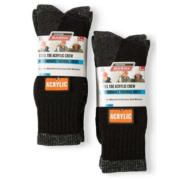 Dickies Genuine Dickies Men's Acrylic Thermal Steel Toe Crew Socks, 4
