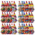 thumbnail image 2 of Dserfhy Wooden Snowman Ornaments Colorful Snowman Figurines with Pom-Pom Hats Christmas Tree Festive Holiday Decoration, 2 of 8