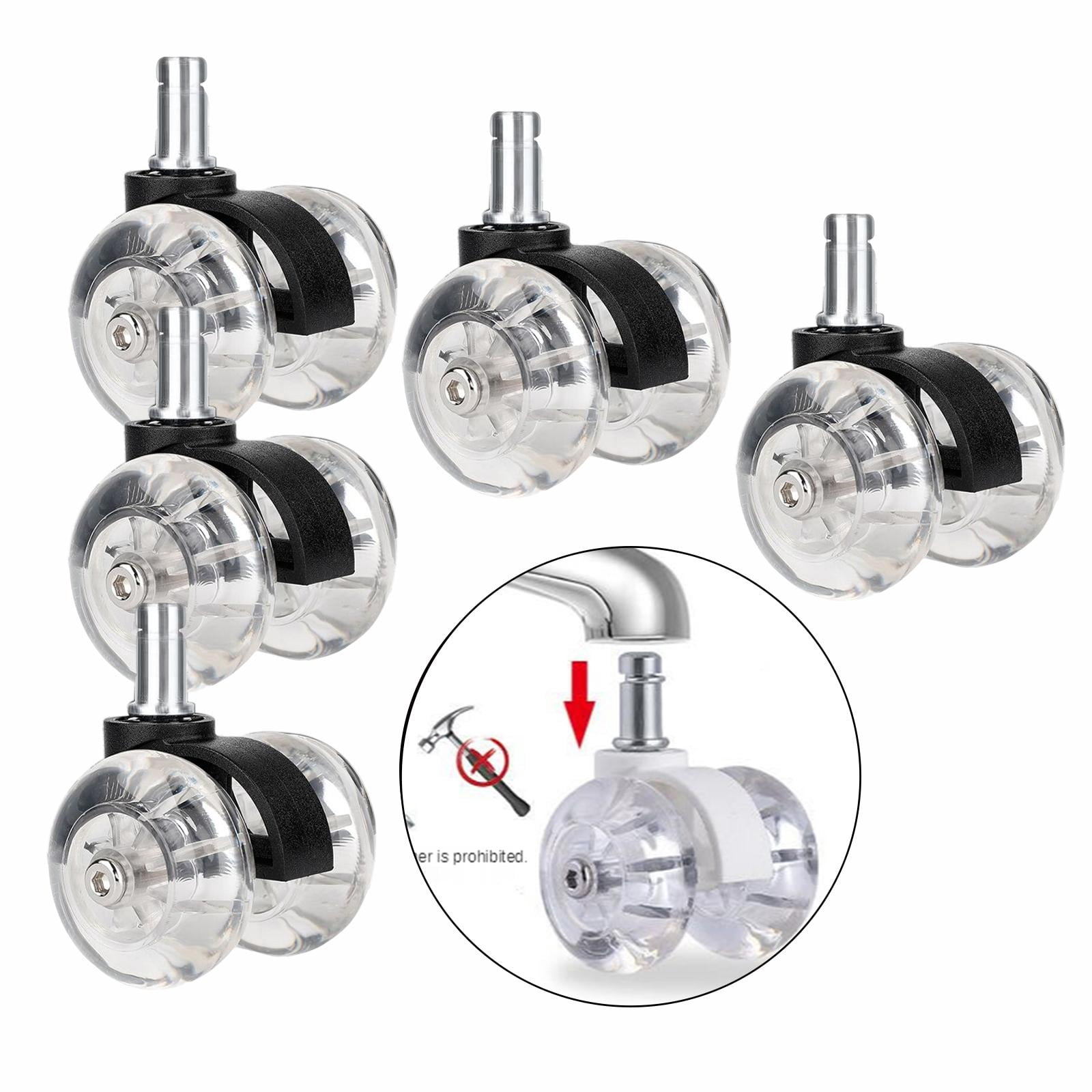 Heavy Duty Office Chair Caster Wheels Set of 5 Roller Wheel for Floor Protecting