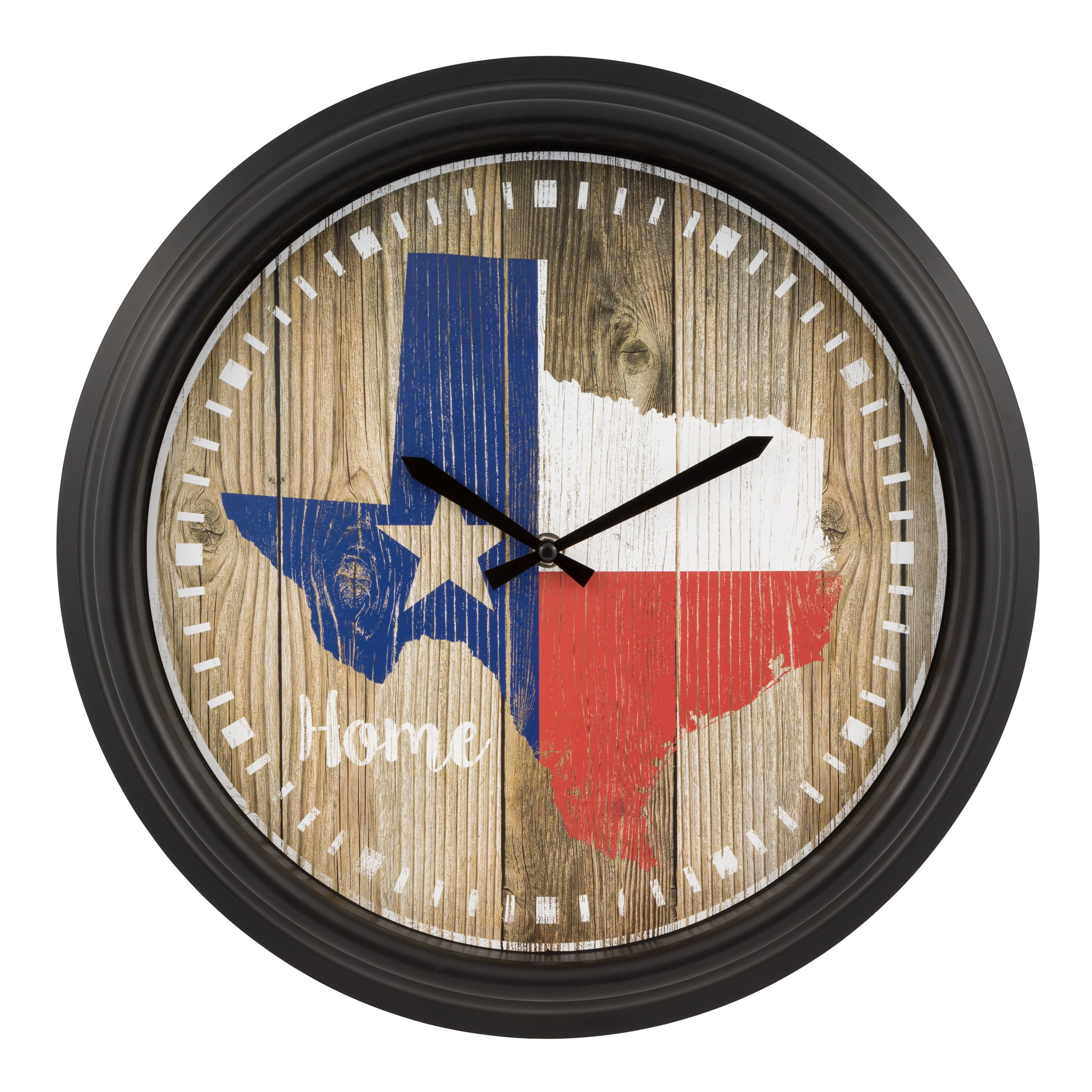 La Crosse Clock 15.75 Inch Outdoor/Indoor Quartz Wall Clock - Texas,  404-3840TX