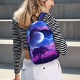 thumbnail image 5 of Rateoe Dreamy Colorful Starry Sky Pattern Durable Canvas Backpack for Men & Women – Stylish & Lightweight – Adjustable Straps, Multiple Pockets – Fits 15-17 Inch LaptopsMedium, 5 of 5