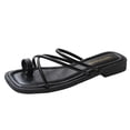 thumbnail image 1 of Zapatos de playa informales antideslizantes con tiras cruzadas para mujer, tacón bajo para viajes al aire libre, 1 of 9