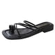 thumbnail image 1 of Sandalias con anillo para el dedo del pie para mujer, zapatos de playa informales con tiras cruzadas y tacón bajo para verano, 1 of 9