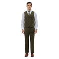 thumbnail image 2 of Mens Tweed 3 Piece Suit Set Hybrid Fit Notch Lapel Jacket Vest and Dress Pants, 2 of 4
