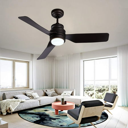 44 Inch Ceiling Fans With Led Light Flush Mount Reversible 3